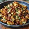 honey curry roasted cauliflower recipe close-up
