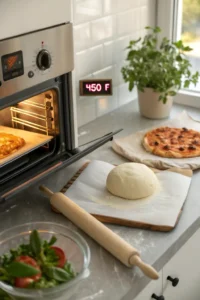 preheating the oven