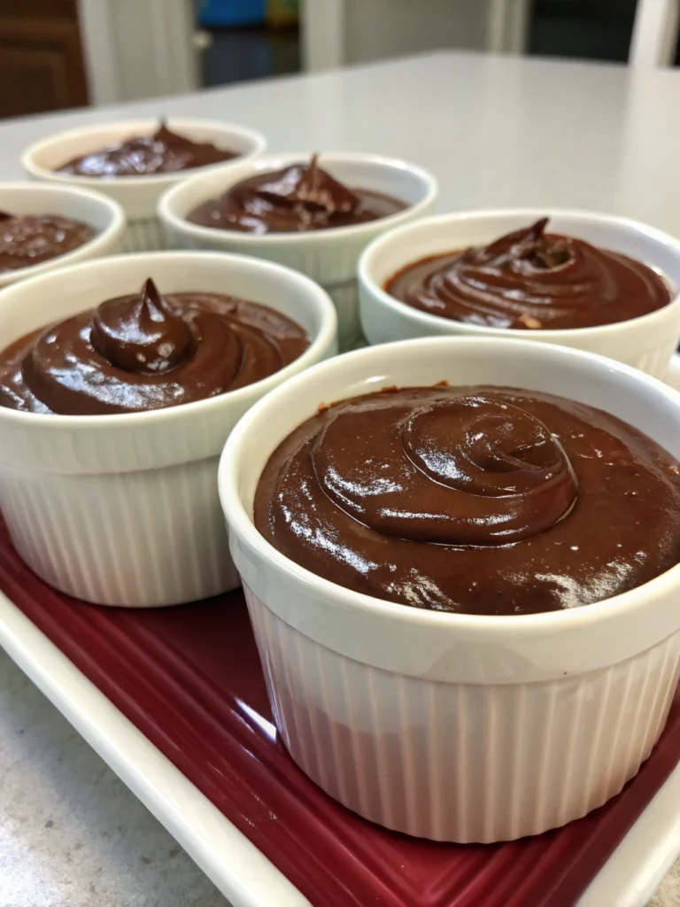 Chocolate pudding pots