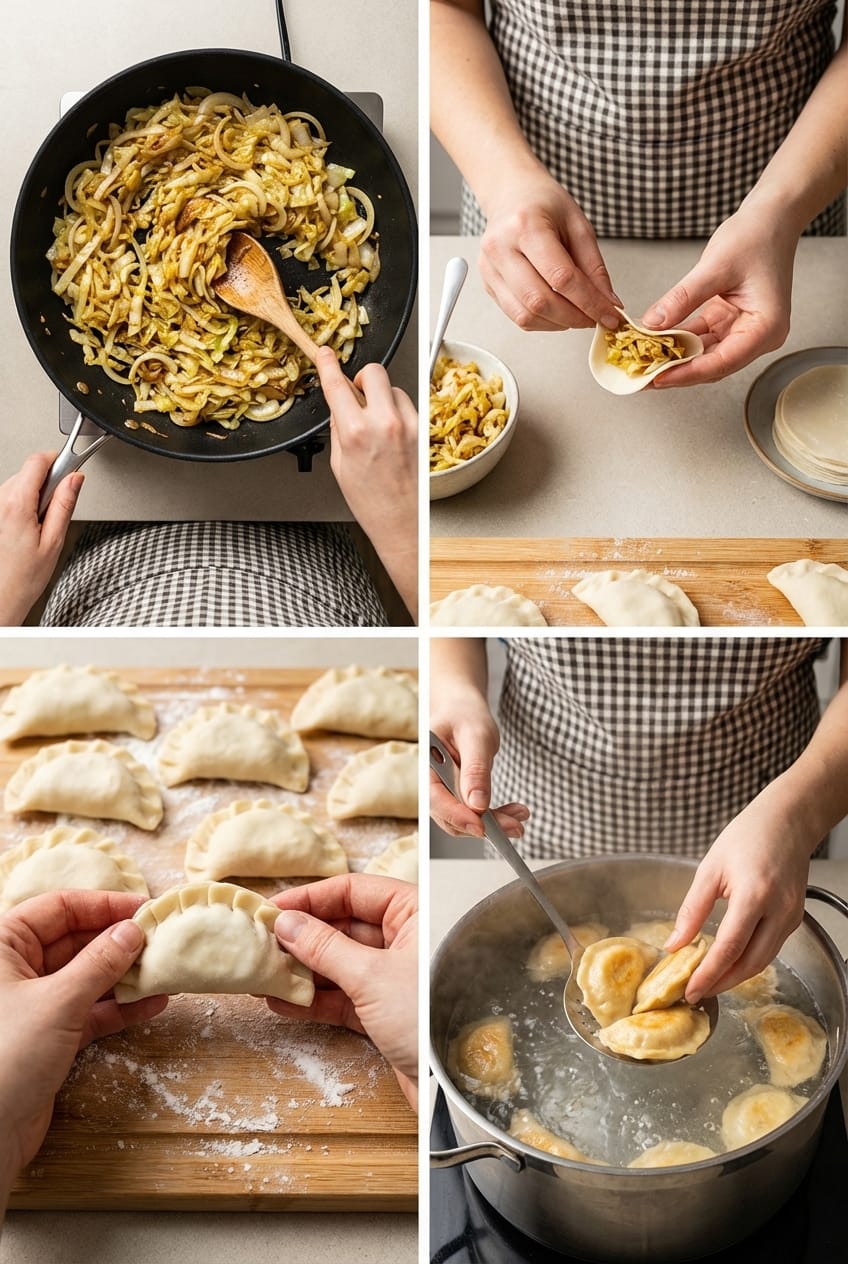 Cabbage dumplings preparation steps
