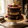Harry Potter birthday cake with decorations