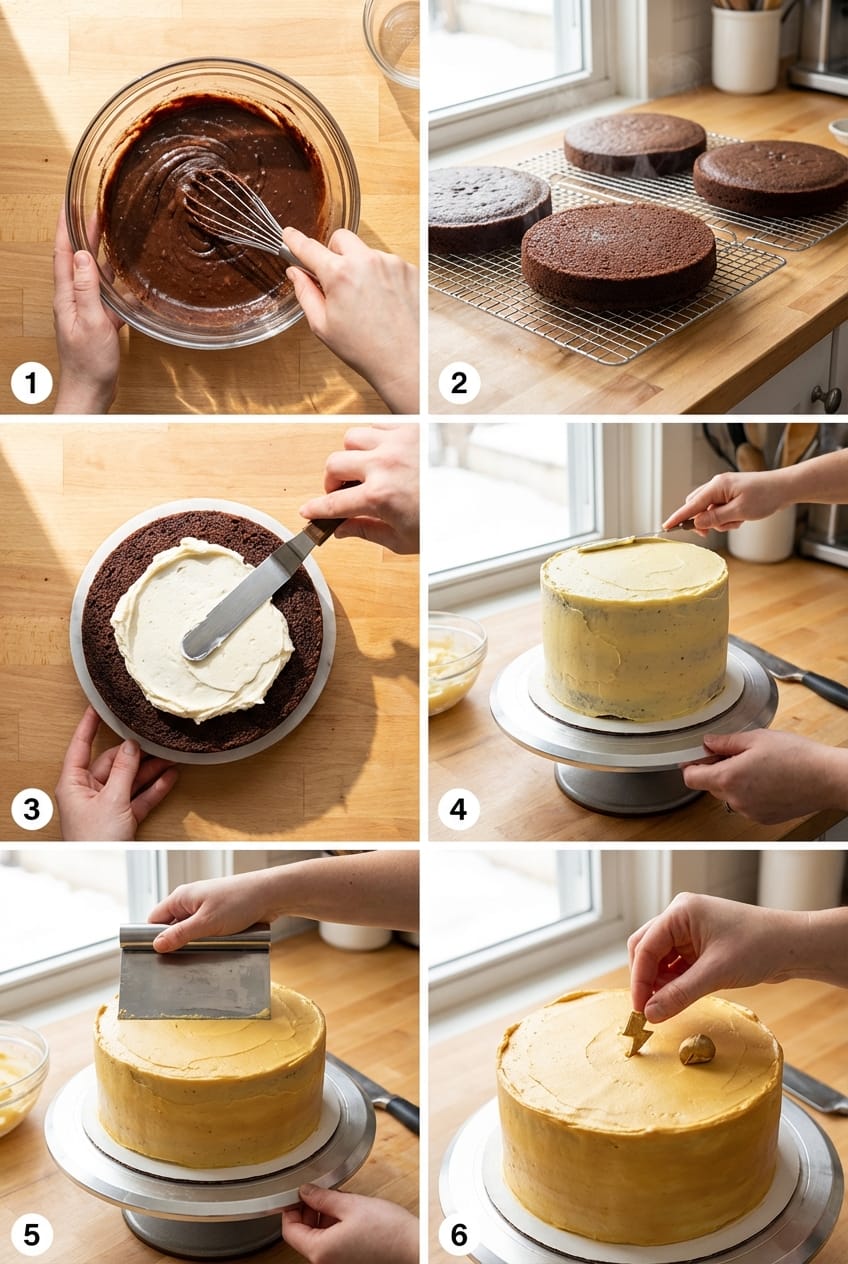 Harry Potter birthday cake preparation steps