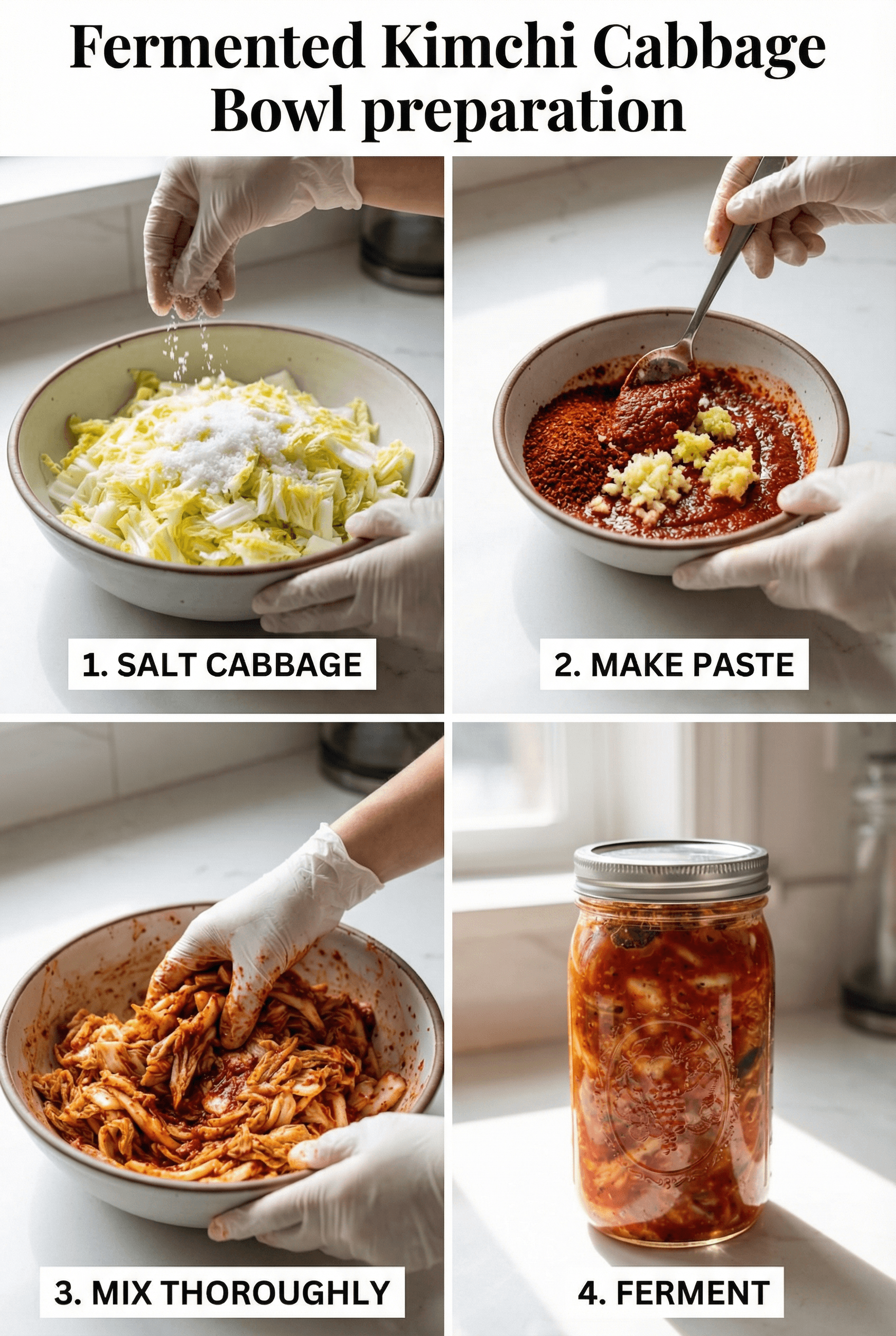 Kimchi bowl preparation process